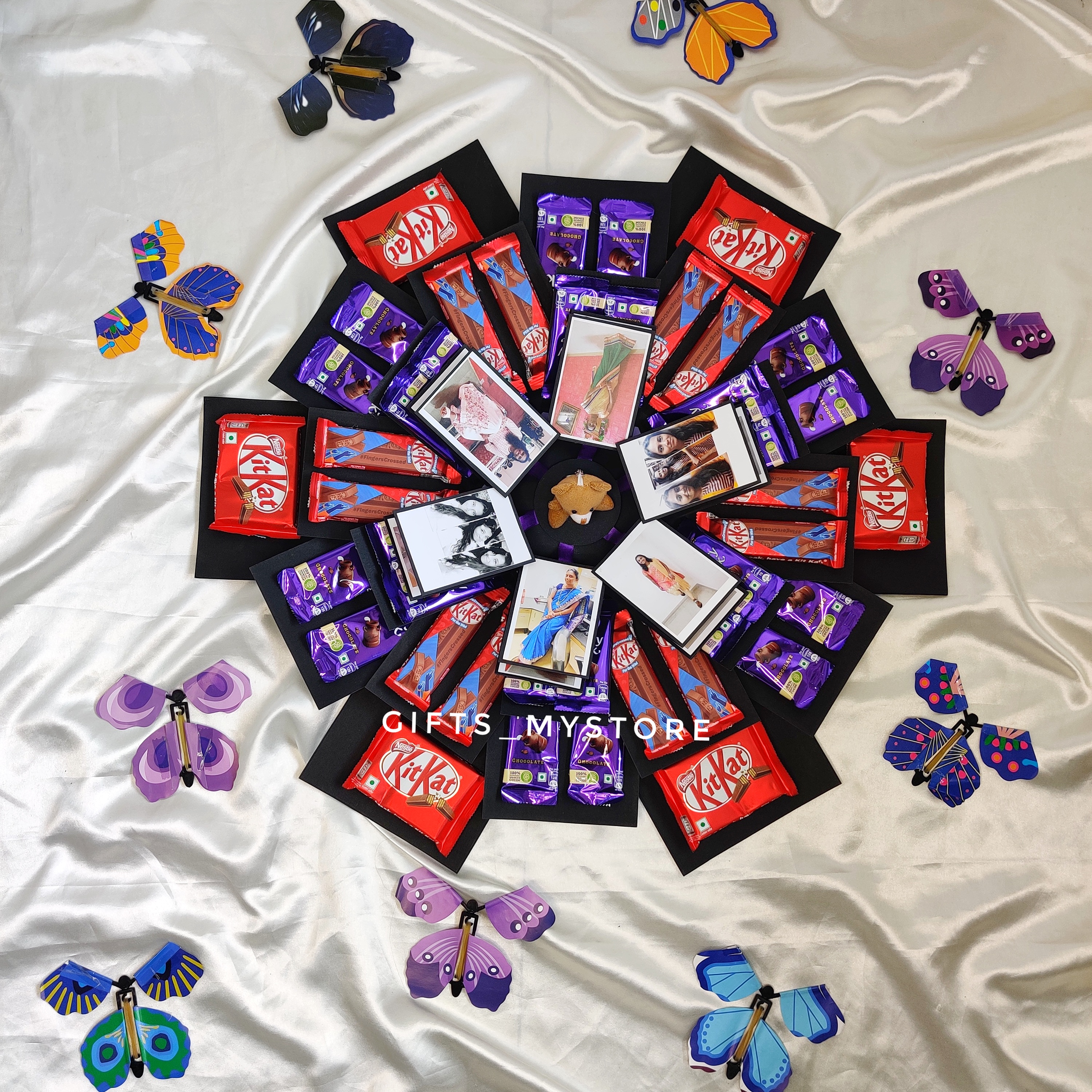 ROTATING TEDDY WITH KITKAT & DAIRY MILK CEB (BIG SIZE)